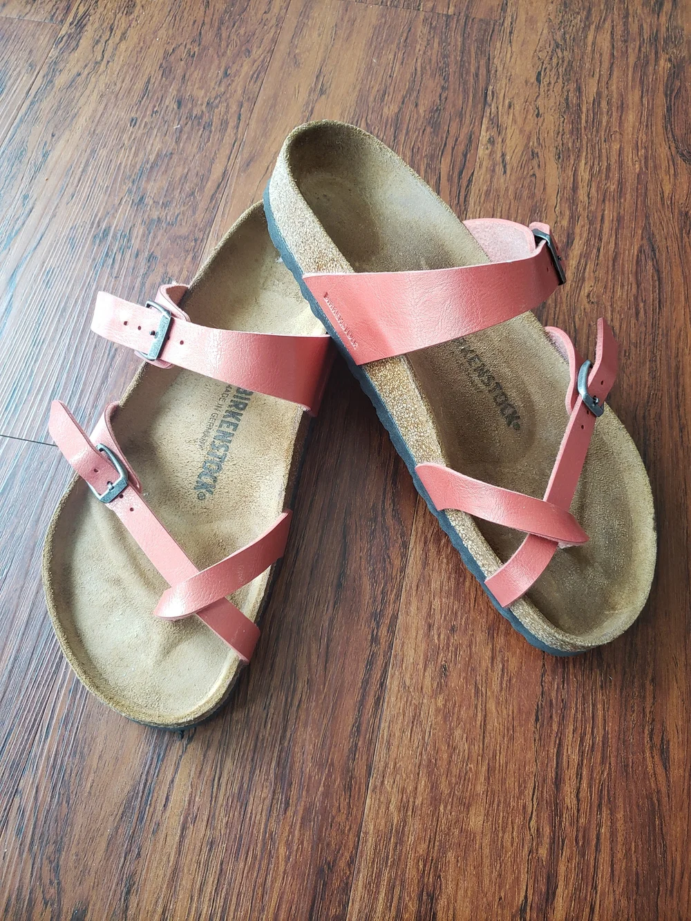 Birkenstock Red Rust Size 42 Wide Footbed Sandal Streetwear Y2K Boho Coastal